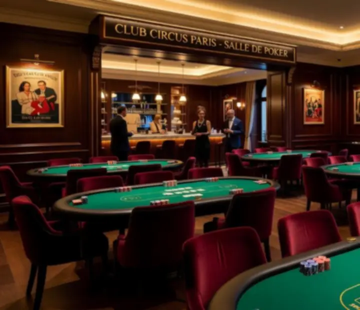 Salle de poker moderne du Club Circus Paris