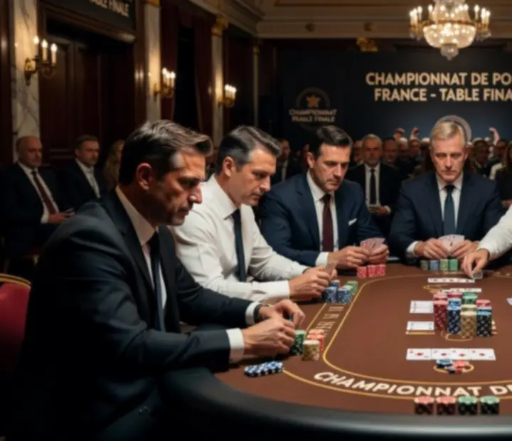 Table finale d’un grand tournoi de poker en France