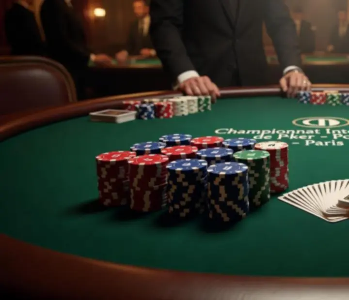 Tables de poker préparées pour un prochain grand tournoi live en France.